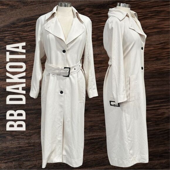 BB DAKOTA Women’s I Spy Textured Twill Light Weight Trench Coat in the Size S - Picture 13 of 16